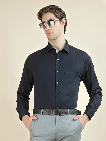 Formal Shirt for Men l Breathable & Soft with Color Fastness Regular Fit Pure Cotton Fabric Solid Pattern