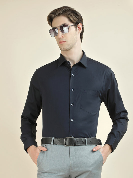 Formal Shirt for Men l Breathable & Soft with Color Fastness Regular Fit Pure Cotton Fabric Solid Pattern