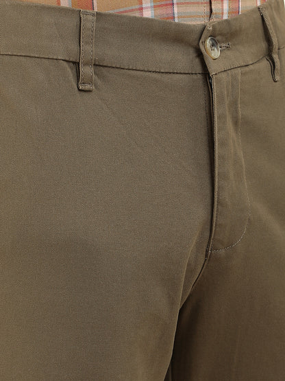 Casual Trousers for Men l Breathable & Soft with Color Fastness Regular Fit Cotton Blend Fabric Solid Pattern