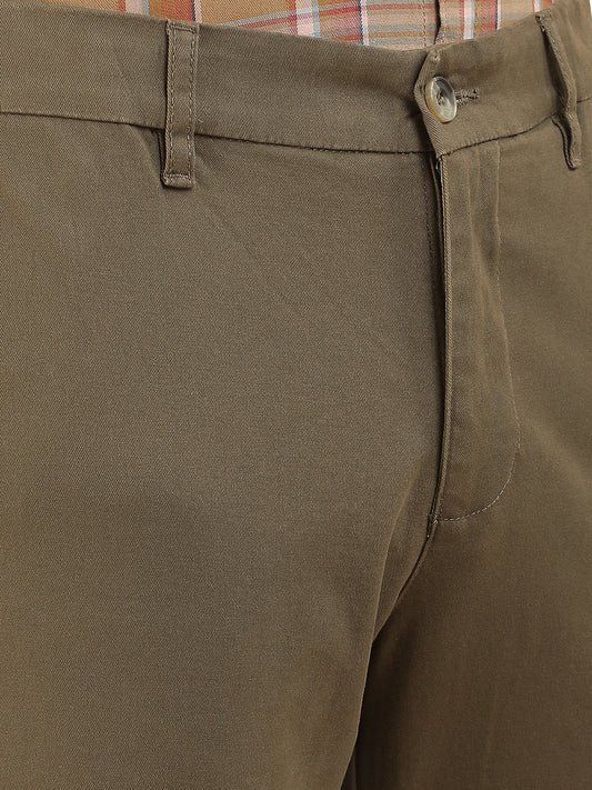 Casual Trousers for Men l Breathable & Soft with Color Fastness Regular Fit Cotton Blend Fabric Solid Pattern