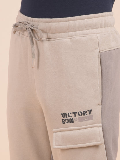 Casual Trackpant for Boys l Breathable & Soft with Color Fastness Regular Fit Fleece Fabric CUT N SEW Pattern Drawstring Closure