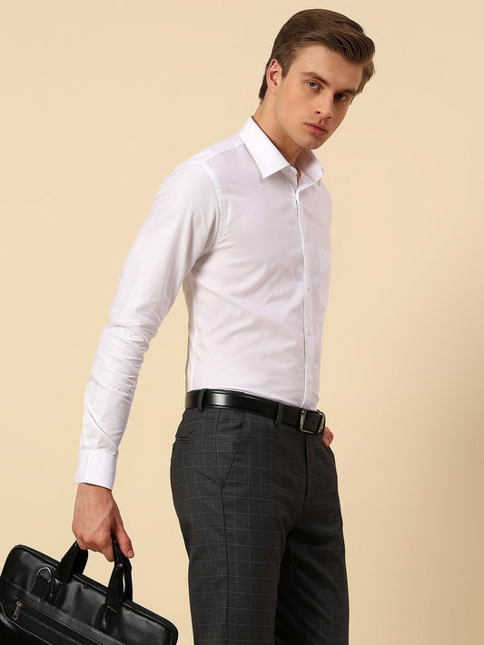 Shirt for Men | Breathable & Soft with Color Fastness Regular Fit Spread Collar Pure Cotton Fabric Solid Pattern