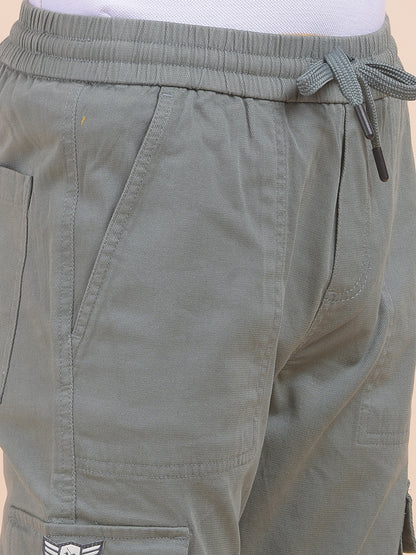 Casual Jogger for Boys l Breathable & Soft with Color Fastness Regular Fit Cotton Fabric Button Closure Solid Pattern