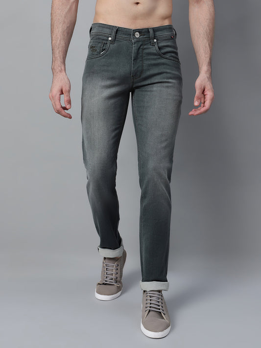 Denim Jeans for Men l Breathable & Soft with Color Fastness Ultra Narrow Fit Cotton Fabric Solid Pattern Button Closure