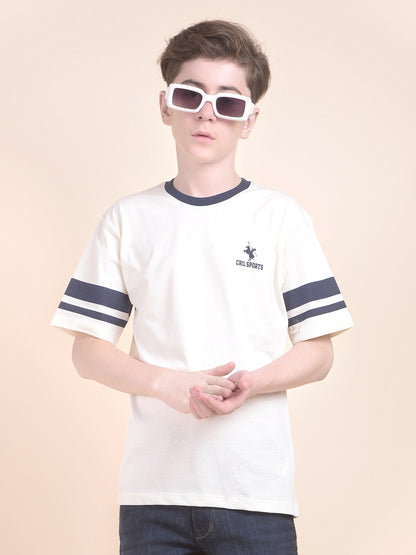 Casual T-Shirt for Boys l Breathable & Soft with Color Fastness Regular Fit Round Neck Polycotton Fabric Printed Pattern