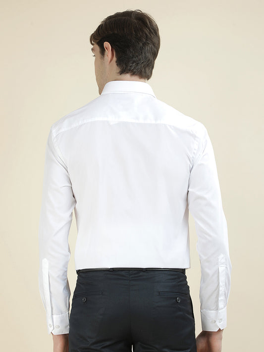 Formal Shirt for Men l Breathable & Soft with Color Fastness Regular Fit Cotton Blend Fabric Solid Pattern