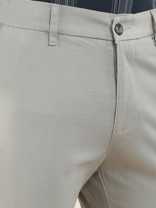 Casual Trousers for Men l Breathable & Soft with Color Fastness Regular Fit Cotton Blend Fabric Solid Pattern