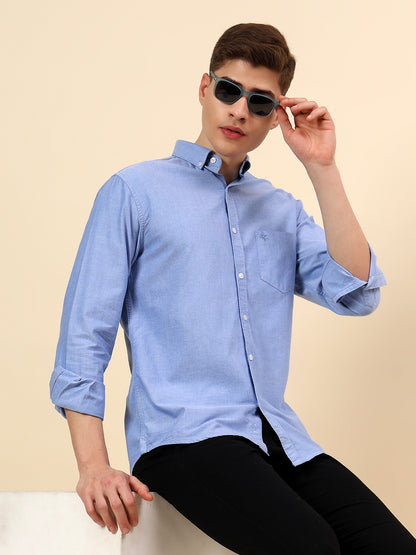 Shirt for Men | Breathable & Soft with Color Fastness Slim Fit Spread Collar Pure Cotton Fabric Solid Pattern