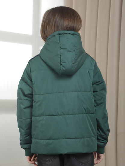 Casual Jacket for Boys l Breathable & Soft with Color Fastness Regular Fit Hooded Neck Nylon Fabric Solid Pattern