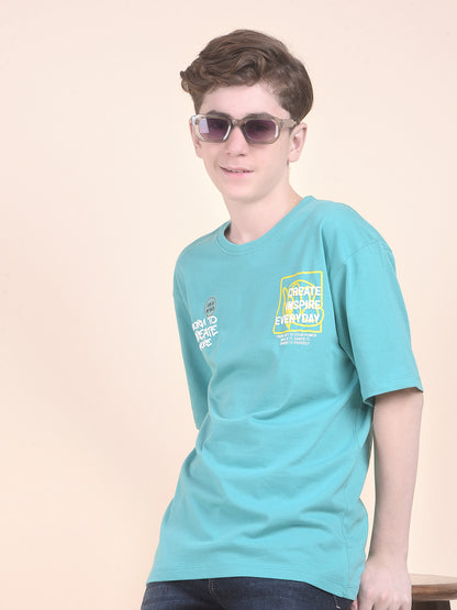 Casual T-Shirt for Boys l Breathable & Soft with Color Fastness Regular Fit Round Neck Polycotton Fabric Printed Pattern
