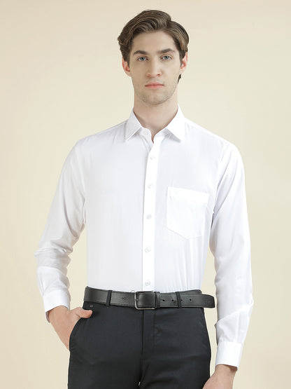 Formal Shirt for Men l Breathable & Soft with Color Fastness Regular Fit Pure Cotton Fabric Solid Pattern