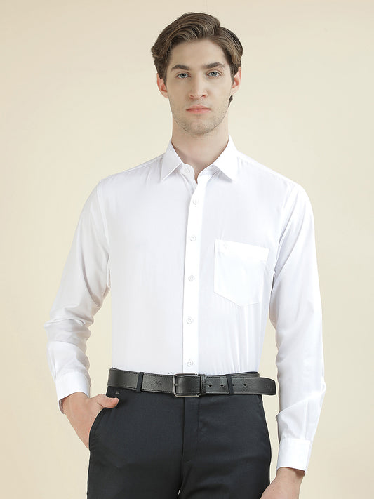 Formal Shirt for Men l Breathable & Soft with Color Fastness Regular Fit Pure Cotton Fabric Solid Pattern