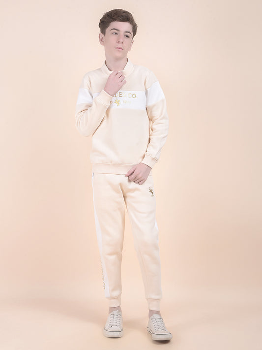 Casual Trackpant for Boys l Breathable & Soft with Color Fastness Regular Fit Fleece Fabric CUT N SEW Pattern Drawstring Closure