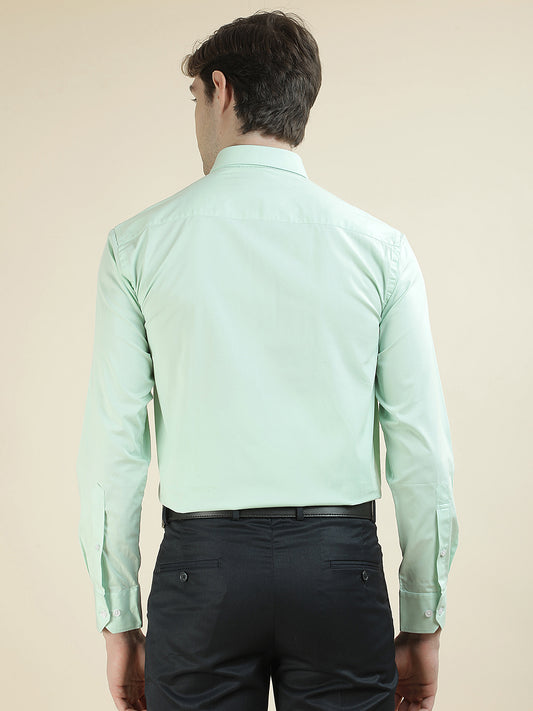 Formal Shirt for Men l Breathable & Soft with Color Fastness Slim Fit Cotton Blend Fabric Solid Pattern