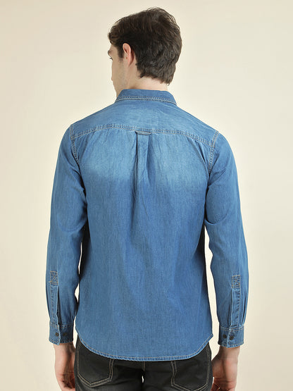 Casual Shirt for Men l Breathable & Soft with Color Fastness Slim Fit Pure Cotton Fabric Washed Pattern