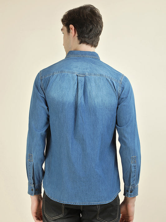 Casual Shirt for Men l Breathable & Soft with Color Fastness Slim Fit Pure Cotton Fabric Washed Pattern