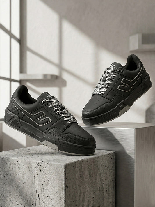 Sneaker Shoes for Men | Lightweight & Comfortable with Cushioned Insole PU (Polyurethane) Upper TPR Sole Lace-Up Closure