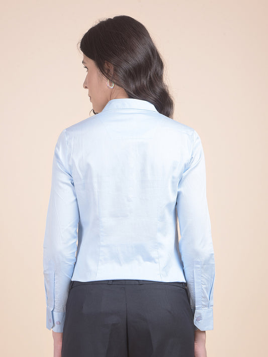 Formal Shirt for Women l Breathable & Soft with Color Fastness Slim Fit Cotton Fabric Solid Pattern