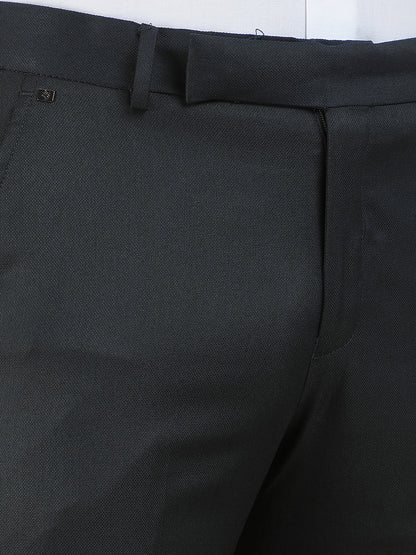 Formal Trouser for Men | Breathable & Soft with Color Fastness Regular Fit Cotton Blend Fabric Solid Pattern Hook & Bar Closure
