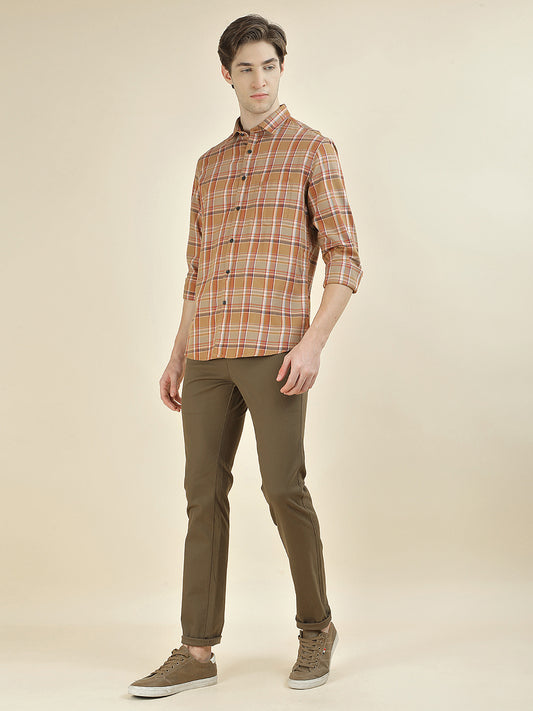 Casual Trousers for Men l Breathable & Soft with Color Fastness Regular Fit Cotton Blend Fabric Solid Pattern