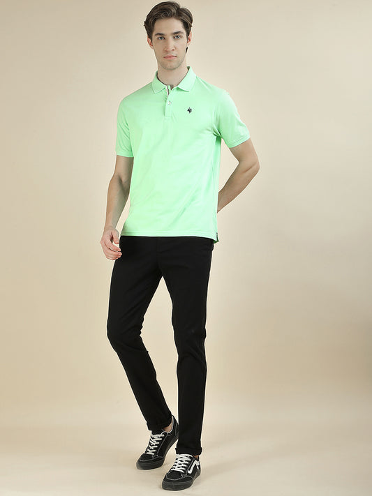 Casual Trousers for Men l Breathable & Soft with Color Fastness Regular Fit Cotton Blend Fabric Solid Pattern
