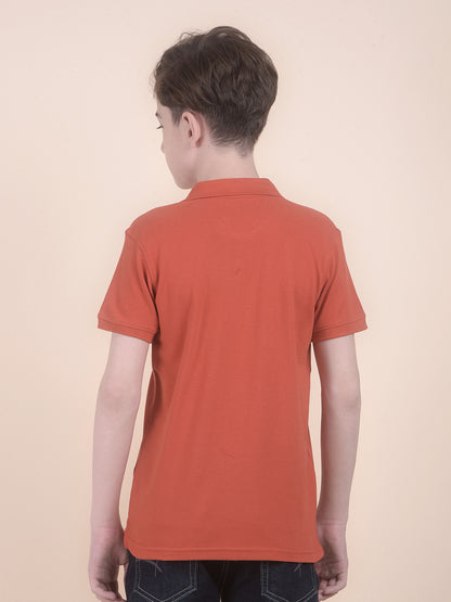 Casual T-Shirt for Boys l Breathable & Soft with Color Fastness Regular Fit Polo Neck Polycotton Fabric Printed Pattern