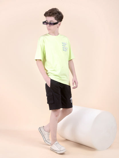 Casual Bermuda for Boys l Breathable & Soft with Color Fastness Regular Fit Cotton Blend Fabric Drawstring Closure Printed Pattern