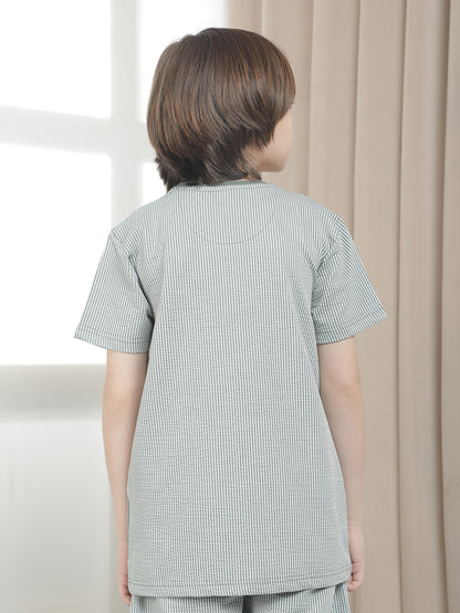Casual T-Shirt for Boys l Breathable & Soft with Color Fastness Regular Fit Round Neck Polycotton Fabric Printed Pattern