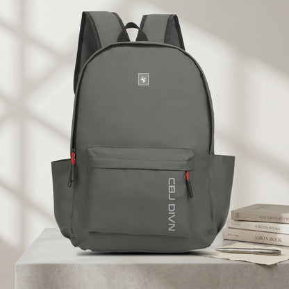 17 Litre Laptop Backpack Upto 18 inchs Laptop for School, Office, College & Travel Bag for Men and Women (Grey) | 2 Compartments, Side Pocket, Padded Shoulder Strap, Smooth-Glide Zippers