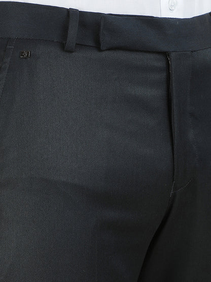 Formal Trouser for Men | Breathable & Soft with Color Fastness Regular Fit Cotton Blend Fabric Solid Pattern Hook & Bar Closure