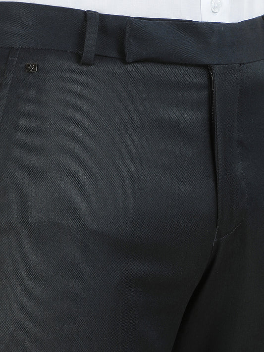 Formal Trouser for Men | Breathable & Soft with Color Fastness Regular Fit Cotton Blend Fabric Solid Pattern Hook & Bar Closure