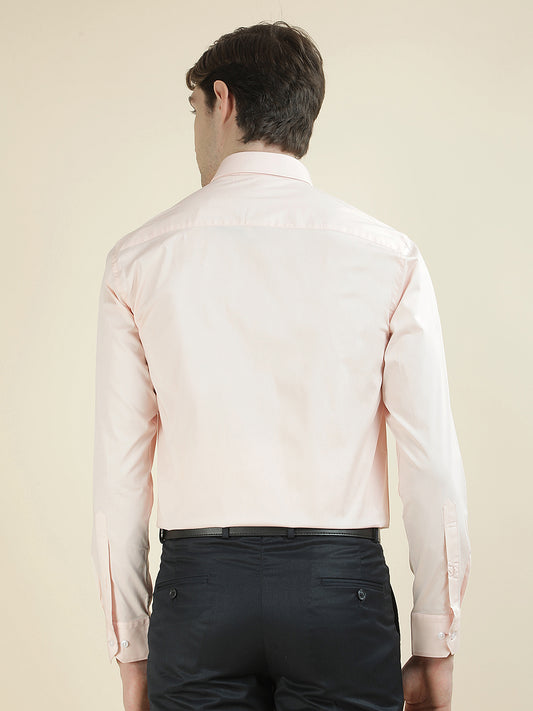 Formal Shirt for Men l Breathable & Soft with Color Fastness Slim Fit Cotton Blend Fabric Solid Pattern