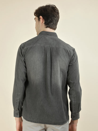 Casual Shirt for Men l Breathable & Soft with Color Fastness Slim Fit Pure Cotton Fabric Washed Pattern
