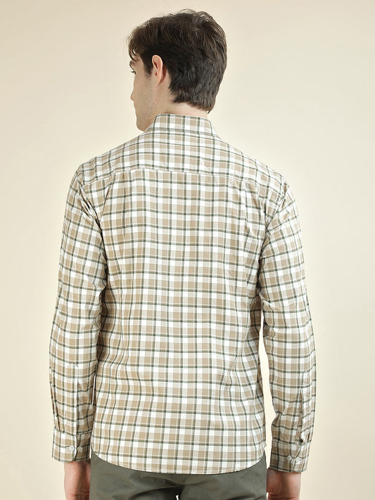 Casual Shirt for Men l Breathable & Soft with Color Fastness Slim Fit Pure Cotton Fabric Checkered Pattern