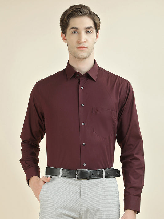Formal Shirt for Men l Breathable & Soft with Color Fastness Regular Fit Pure Cotton Fabric Solid Pattern