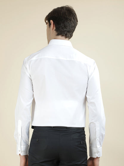 Formal Shirt for Men l Breathable & Soft with Color Fastness Slim Fit Cotton Blend Fabric Solid Pattern