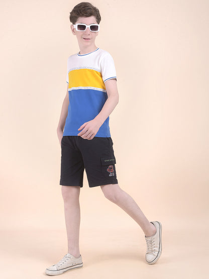 Casual Bermuda for Boys l Breathable & Soft with Color Fastness Regular Fit Poly Cotton Fabric Drawstring Closure Printed Pattern