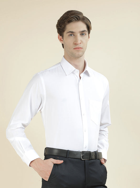 Formal Shirt for Men l Breathable & Soft with Color Fastness Regular Fit Pure Cotton Fabric Solid Pattern