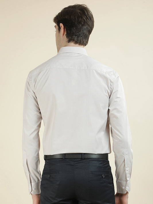 Formal Shirt for Men l Breathable & Soft with Color Fastness Regular Fit Cotton Blend Fabric Solid Pattern