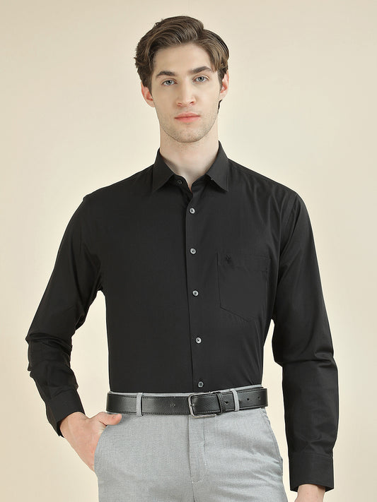 Formal Shirt for Men l Breathable & Soft with Color Fastness Regular Fit Pure Cotton Fabric Solid Pattern