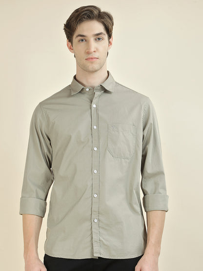 Casual Shirt for Men l Breathable & Soft with Color Fastness Slim Fit Pure Cotton Fabric Solid Pattern