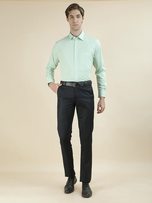 Formal Shirt for Men l Breathable & Soft with Color Fastness Slim Fit Cotton Blend Fabric Solid Pattern