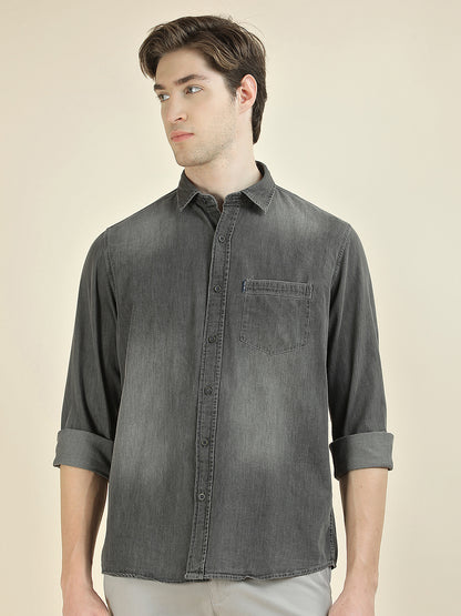 Casual Shirt for Men l Breathable & Soft with Color Fastness Slim Fit Pure Cotton Fabric Washed Pattern