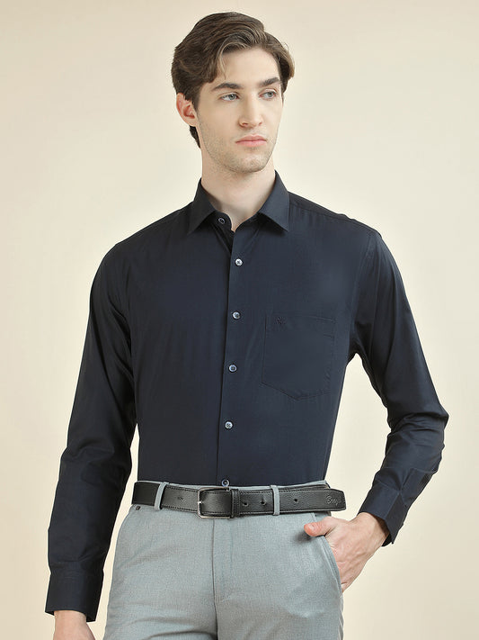 Formal Shirt for Men l Breathable & Soft with Color Fastness Regular Fit Pure Cotton Fabric Solid Pattern