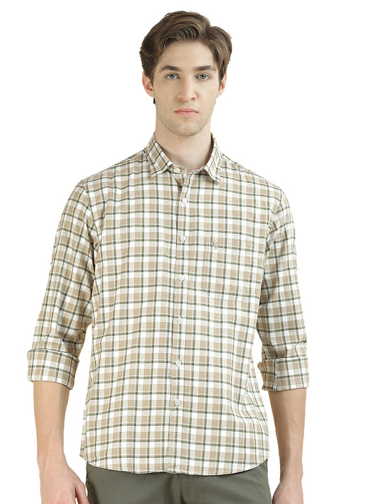 Casual Shirt for Men l Breathable & Soft with Color Fastness Slim Fit Pure Cotton Fabric Checkered Pattern