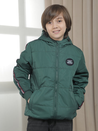 Casual Jacket for Boys l Breathable & Soft with Color Fastness Regular Fit Hooded Neck Nylon Fabric Solid Pattern