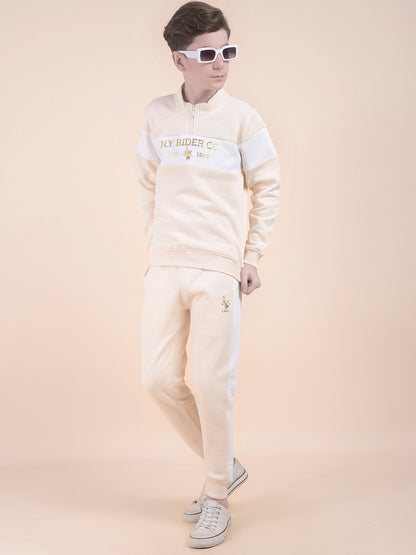 Casual Trackpant for Boys l Breathable & Soft with Color Fastness Regular Fit Fleece Fabric CUT N SEW Pattern Drawstring Closure