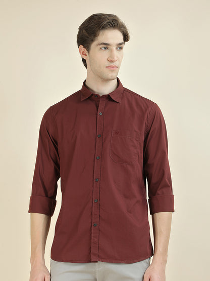 Casual Shirt for Men l Breathable & Soft with Color Fastness Slim Fit Pure Cotton Fabric Solid Pattern
