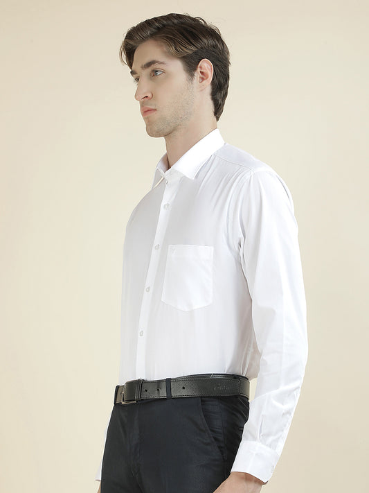 Formal Shirt for Men l Breathable & Soft with Color Fastness Regular Fit Cotton Blend Fabric Solid Pattern