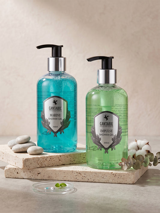 Cantabil Luxury Marine & Impulse Body Wash Shower Gel for Men & Women | Pack of 2 x 200ml Each | Deep Cleansing, Hydrating, Moisturising | Suitable for All Skin Types